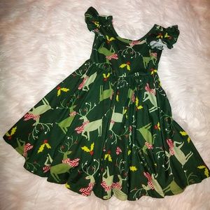Dot Dot Smile Green Reindeer Dress